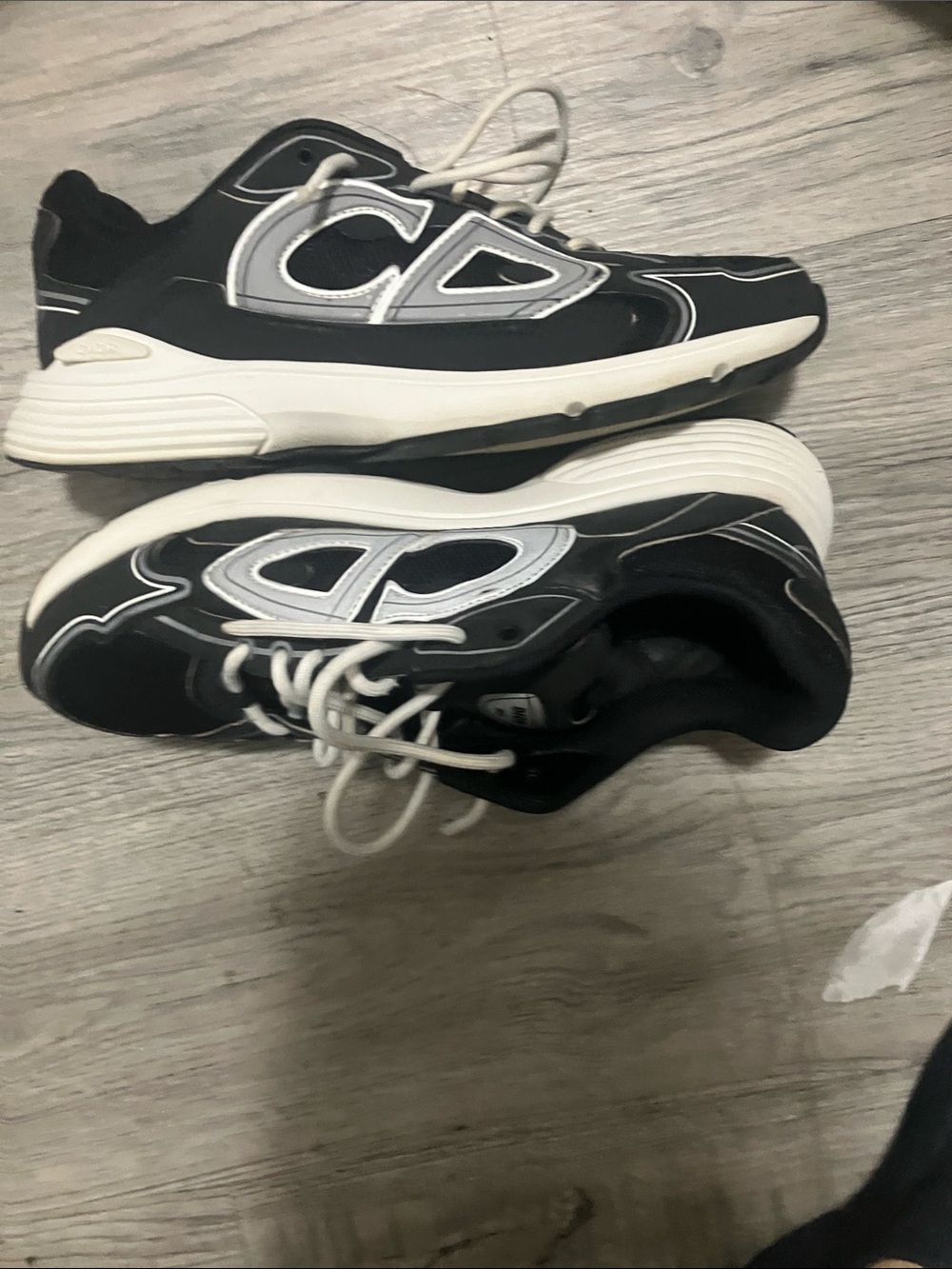 Dior Black and White Men's Runner Sneakers